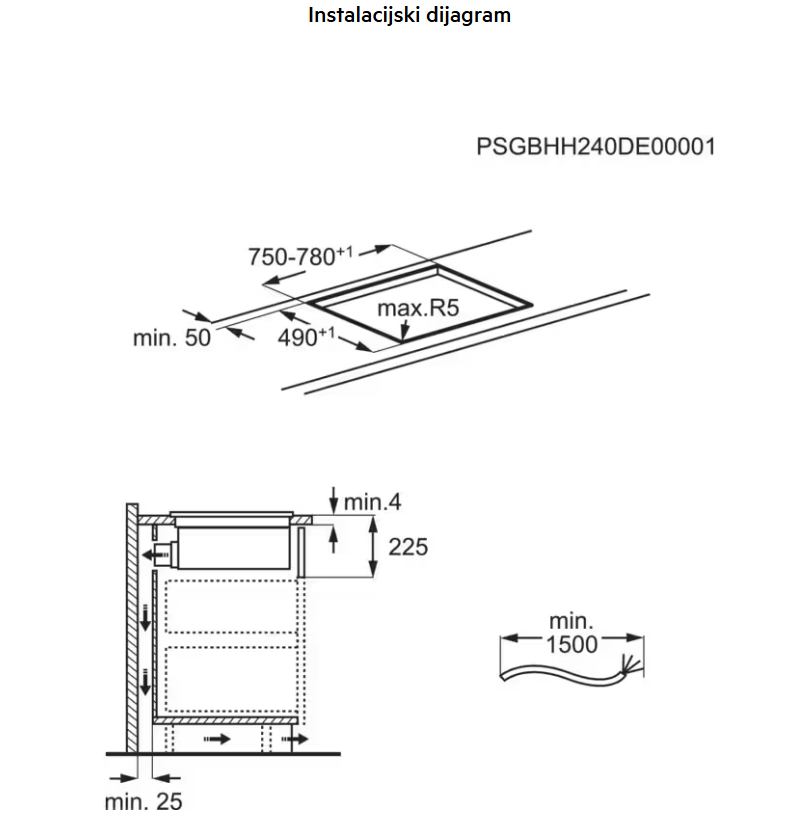 949598445 UGRADBENA PLOČA AEG TH 84CC23CZ