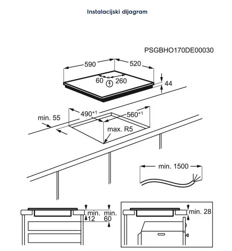 949599149 UGRADBENA PLOČA ELECTROLUX LIL 61424C