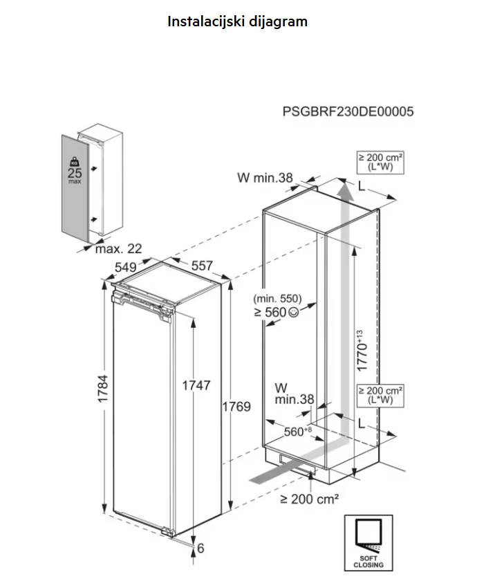 922784340 ZAMRZIVAČ AEG TB7 NA181EC