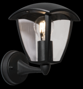 10431 SVJETILJKA ZIDNA LANTERNA BLACK UP 4 GLASS 10431