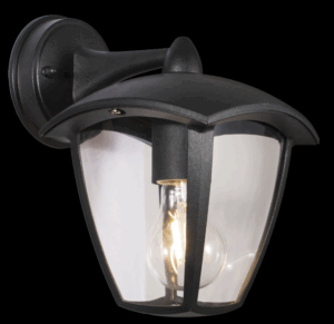 10432 SVJETILJKA ZIDNA LANTERNA BLACK DOWN 4 GLASS 10432