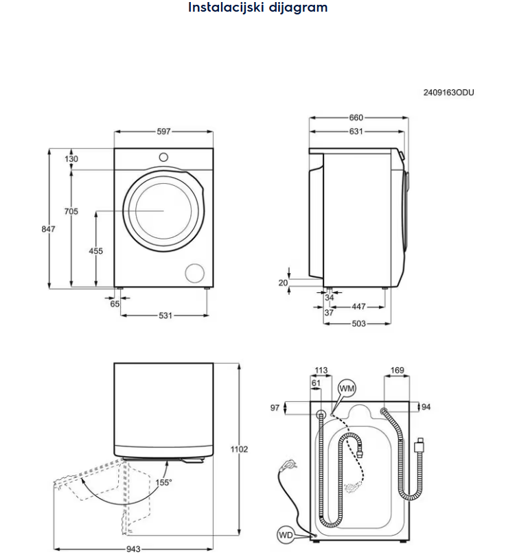 914475403 PERILICA RUBLJA ELECTROLUX EW7 F5412SACE