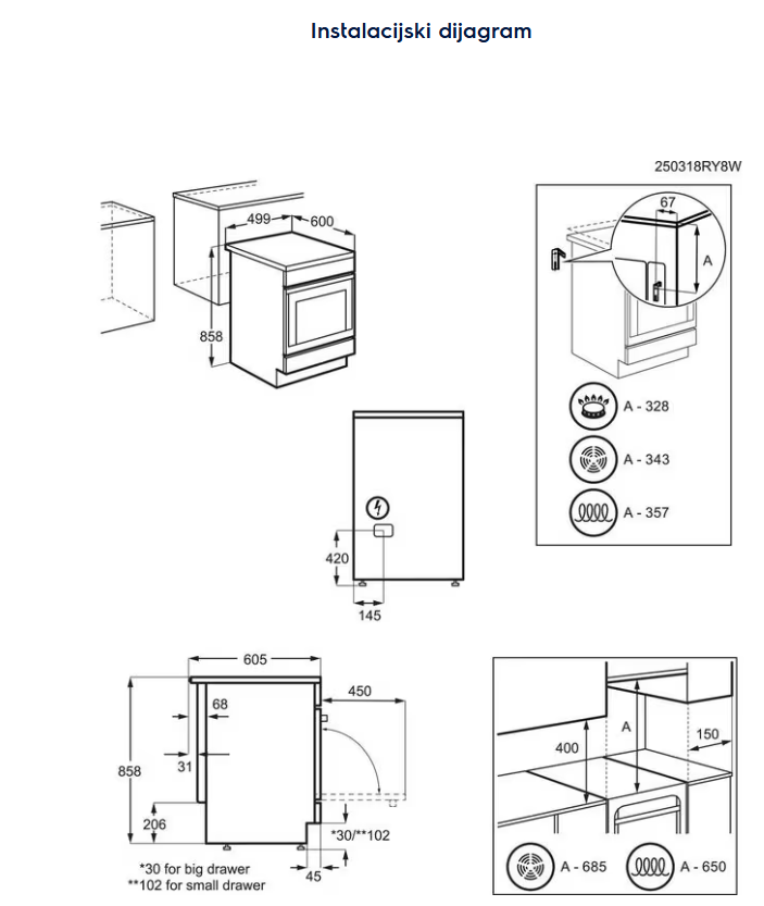 943005713 ŠTEDNJAK ELECTROLUX LKR 540267X