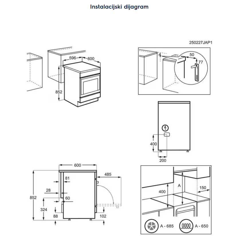 940003138 ŠTEDNJAK ELECTROLUX LKR 64020CX