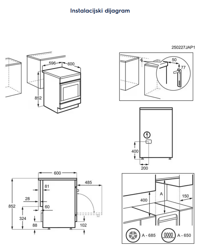 940003146 ŠTEDNJAK ELECTROLUX LKR 64022AX