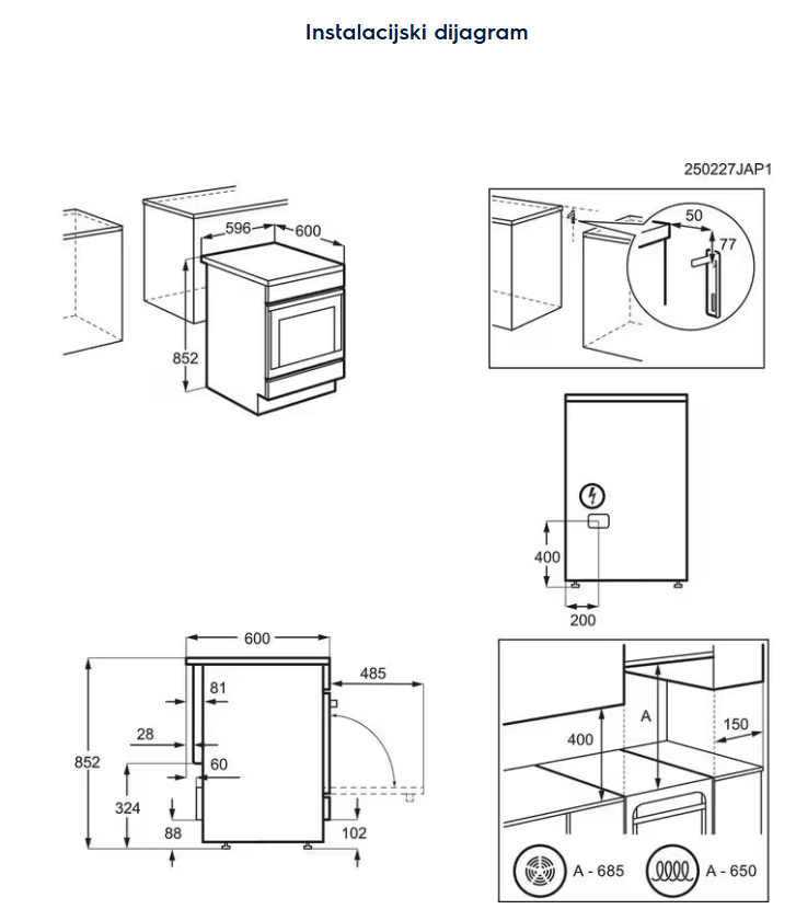 940003112 ŠTEDNJAK ELECTROLUX LKI 64023AX