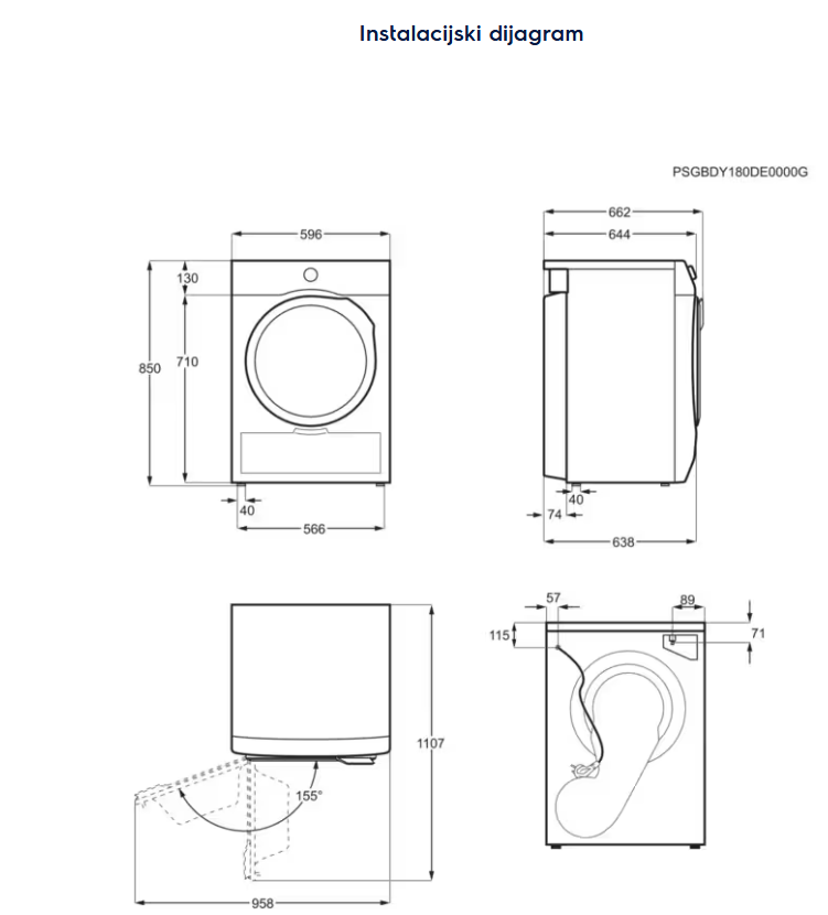 916900276 SUŠILICA RUBLJA ELECTROLUX EW6D 285DE