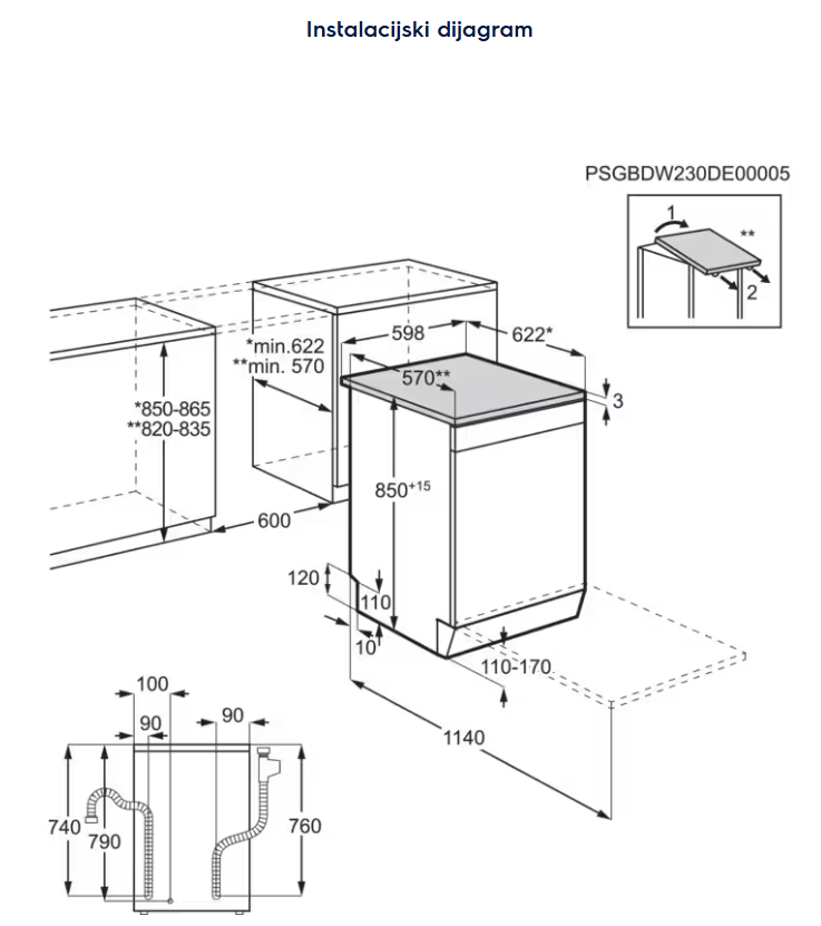 911514097 PERILICA POSUĐA ELECTROLUX ESA 47210SW