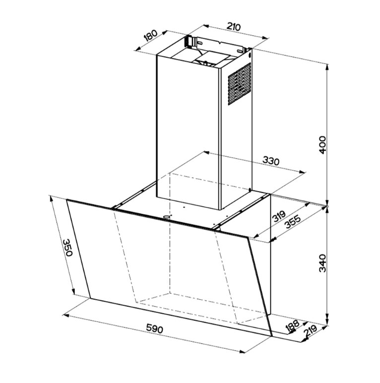 330.0739.059 NAPA FABER VERTY 60 BK A60