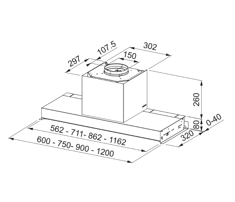 305.0711.742 NAPA FABER IN-NOVA ZERO DRIP PLUS X A90