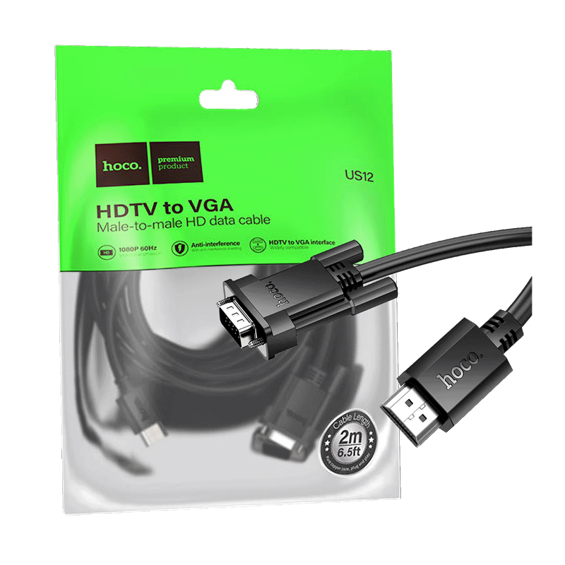 US12 KABEL HDMI-VGA 2m HOCO US12
