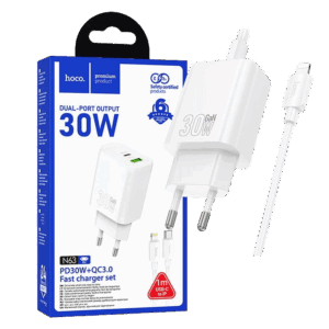 N63TYPECLIGHTNING PUNJAČ KUĆNI TYPE C / LIGHTNING HOCO PD30W
