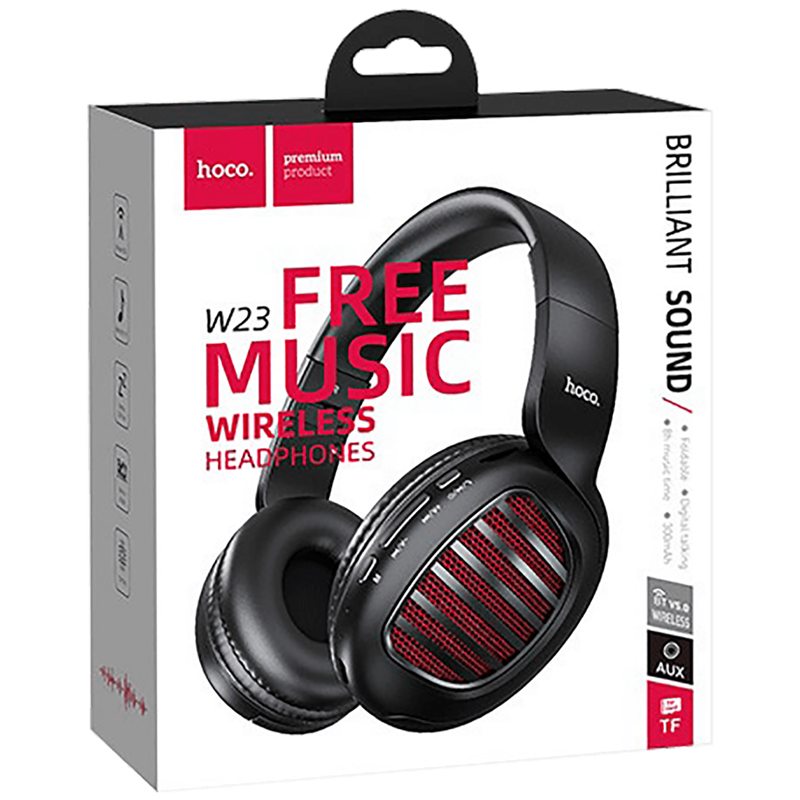 W23BRILLIANTBLACK SLUŠALICE BEŽIČNE BLUETOOTH HOCO W23 BRILLIANT BLACK