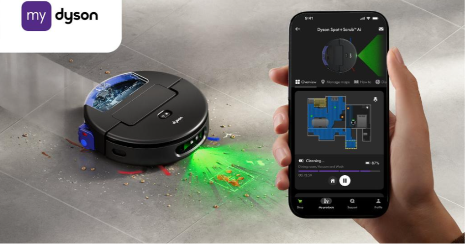586183-01 USISAVAČ ROBOT DYSON SPOT+SCRUB AI BLACK/BLUE