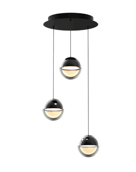AT10941 SVJETILJKA VISEĆA LED LUMINIS 3 D340 19W 760LM 3000K BLACK CHROME AT10941