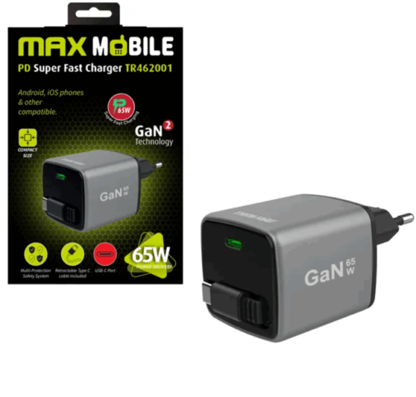 TR462001 PUNJAČ KUĆNI PD 2xUSB-C 65W MAXMOBILE TR462001