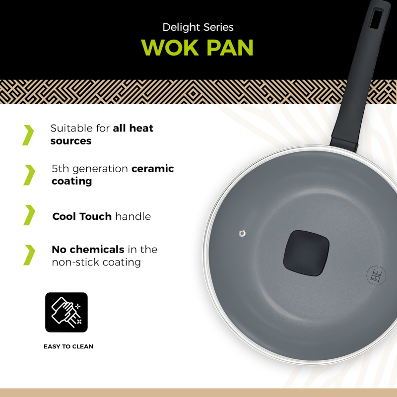 BLCWK02028BK WOK DELIGHT 28cm BLACK BLCWK02028BK