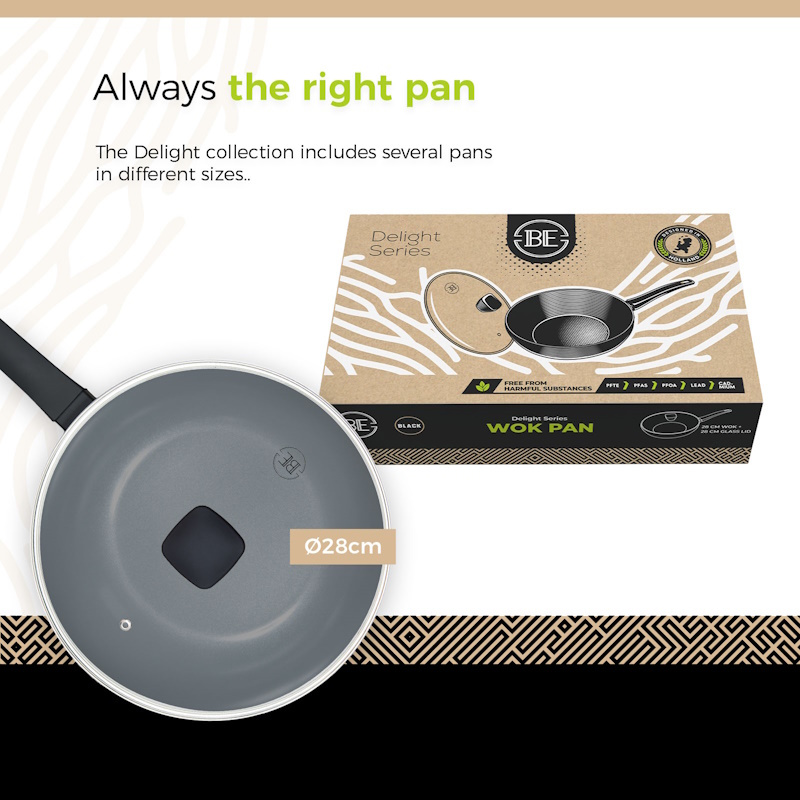 BLCWK02028BK WOK DELIGHT 28cm BLACK BLCWK02028BK