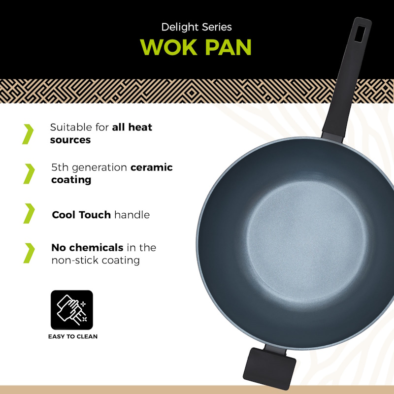 BLCWK02032BK WOK DELIGHT 32cm BLACK BLCWK02032BK