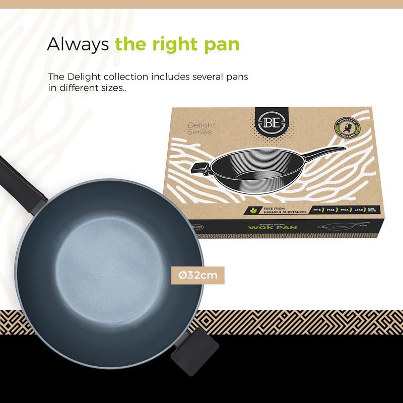 BLCWK02032BK WOK DELIGHT 32cm BLACK BLCWK02032BK