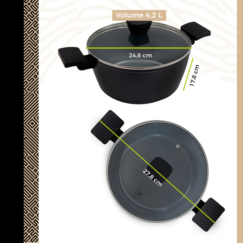 BLCCC02024BK LONAC DELIGHT 24cm BLACK BLCCC02024BK