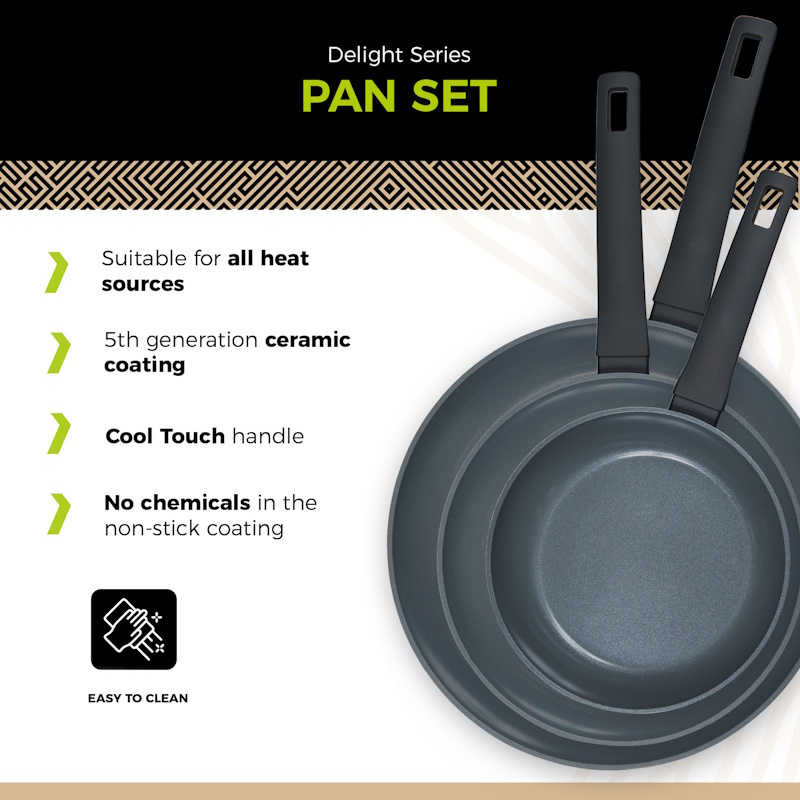 BLCSET2002BK SET 3 TAVE DELIGHT BLACK BLCSET2002BK