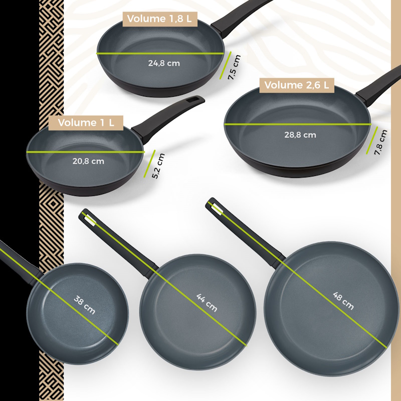 BLCSET2003BK SET 3 TAVE + WOK 28cm DELIGHT BK BLCSET2003BK
