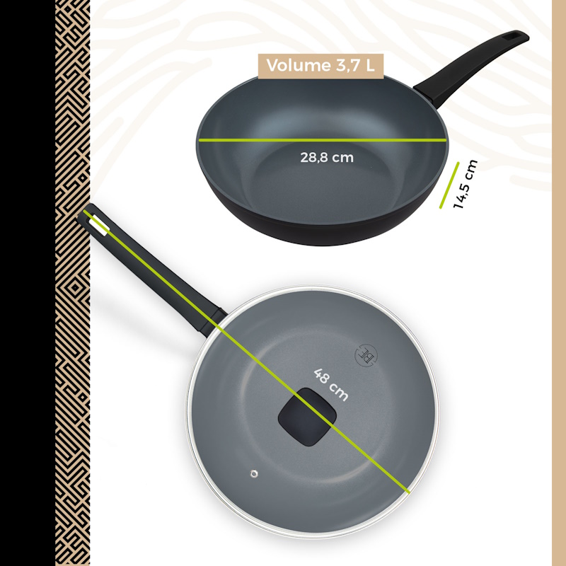 BLCSET2003BK SET 3 TAVE + WOK 28cm DELIGHT BK BLCSET2003BK