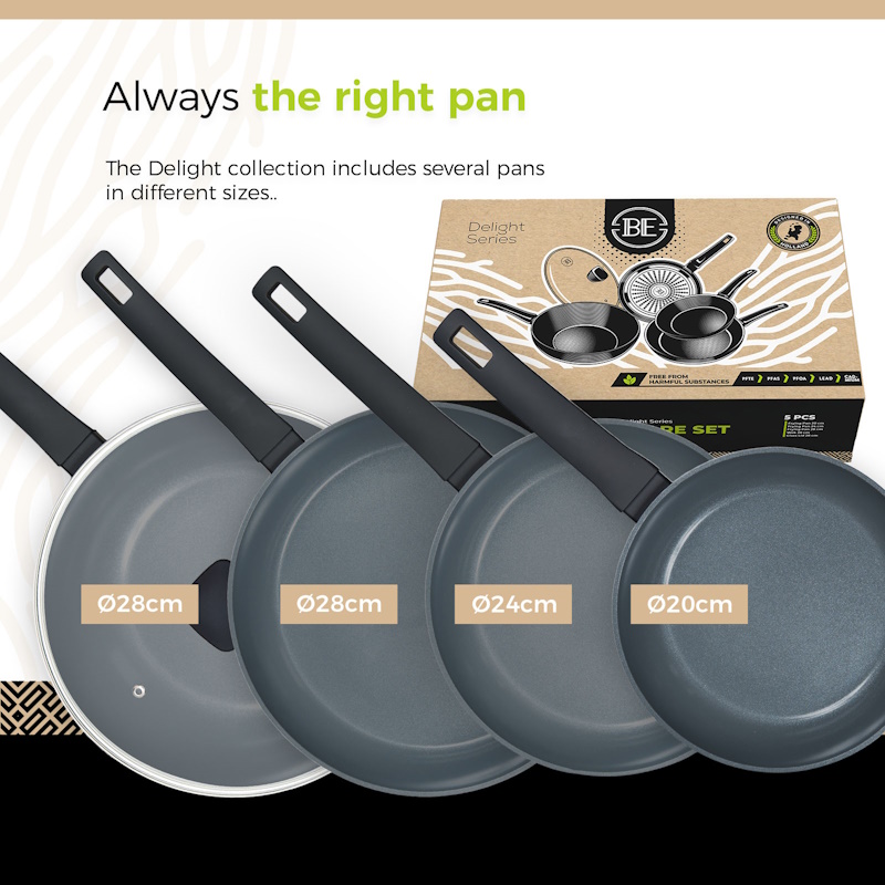 BLCSET2003BK SET 3 TAVE + WOK 28cm DELIGHT BK BLCSET2003BK