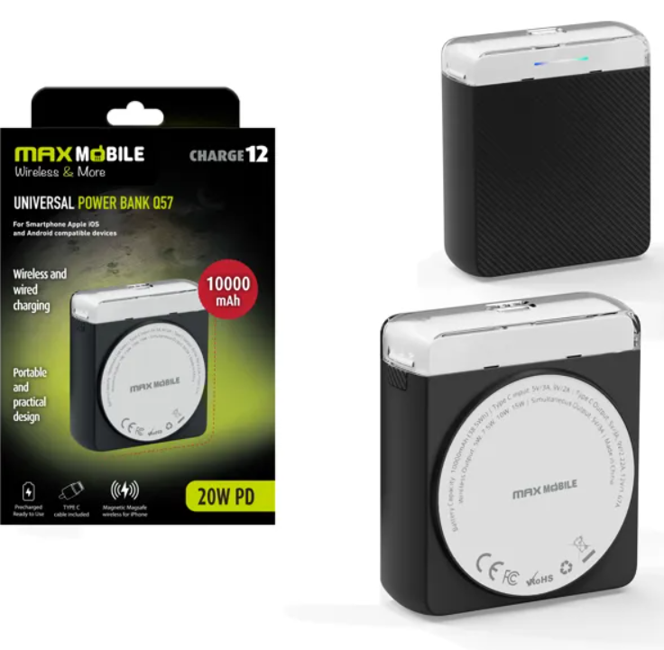 Q57 POWER BANK BEŽIČNI MAXMOBILE Q57