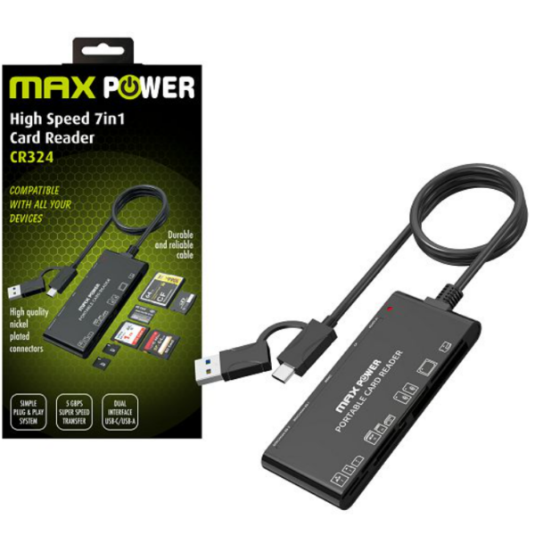 CR324 ČITAČ KARTICA MAXPOWER 7u1 CR324